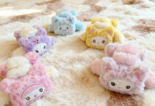Sanrio Plush Hair Claw Clips Set My Melody Kuromi Cinnamoroll Hello Kitty Kawaii