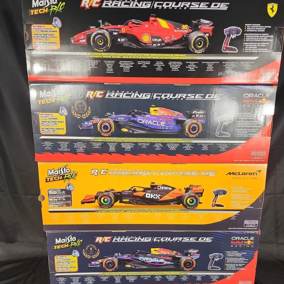 SET OF 4 MAISTO TECH 1:10 R/C FORMULA 1 RACING RB19 RED BULL FERRARI MCLAREN - Image 2 of 2