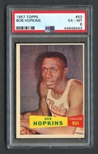 1957 Topps Basketball BOB HOPKINS #53 PSA 6 EX-MT Syracuse Nationals