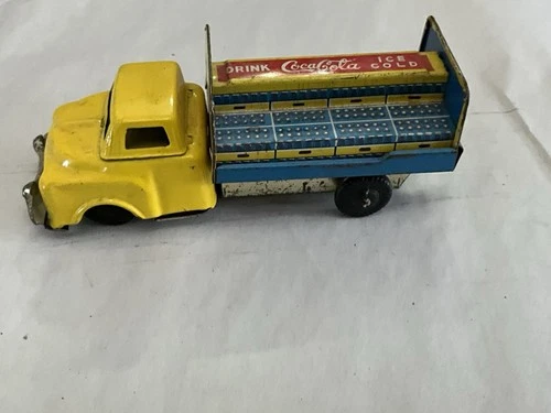 Vintage Tin Toy Friction Delivery Truck 1950’s Marx Coca-Cola COKE Vehicle