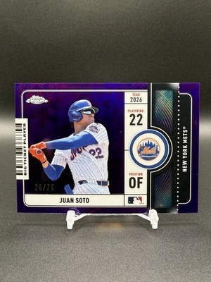 2026 Topps Chrome Logofractor Juan Soto Big Ticket Purple /75
