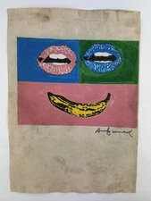 Andy Warhol COA Art Painting Original Drawing Vintage Paper Signed