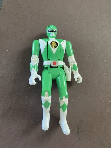1993 Bandai Vintage Power Rangers Green Ranger 5.5" Head Flip Action Figure Loos