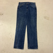 Vintage 70s 80s Lee Riders Jeans Straight 36x34 Talon Union Made Dark Wash