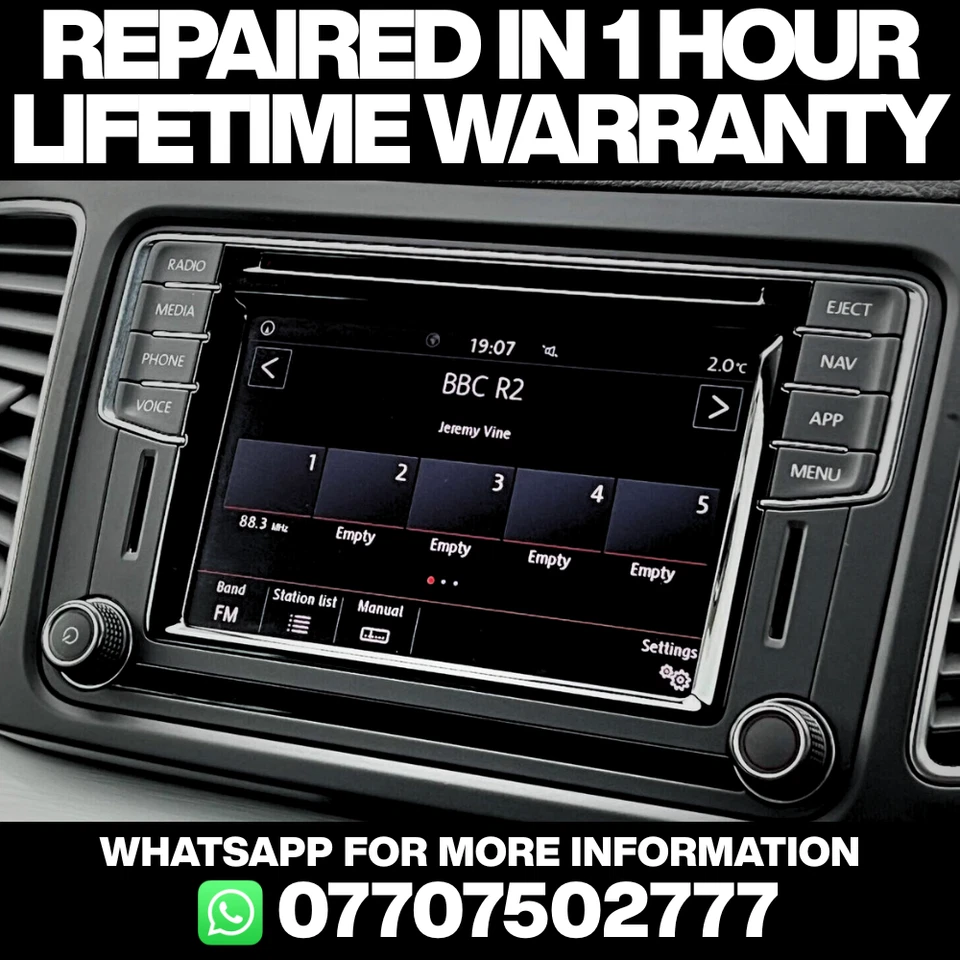 VOLKSWAGEN VW TIGUAN 2015 2016 2017 TOUCH SCREEN REPAIR SERVICE MEDIA UNIT SAT NAV RADIO