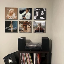 8 Pack Vinyl Record Holder Album Display Clear Shelf Wall Mount 7 Inch Acrylic