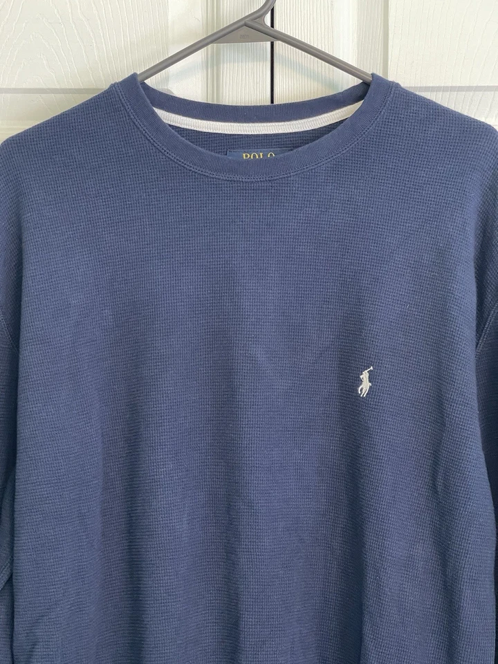 Camisa térmica POLO Ralph Lauren para hombre talla XL manga larga tejido gofre adulto Foto 2 de 4