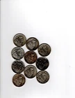 Ten Peace Dollars with problems