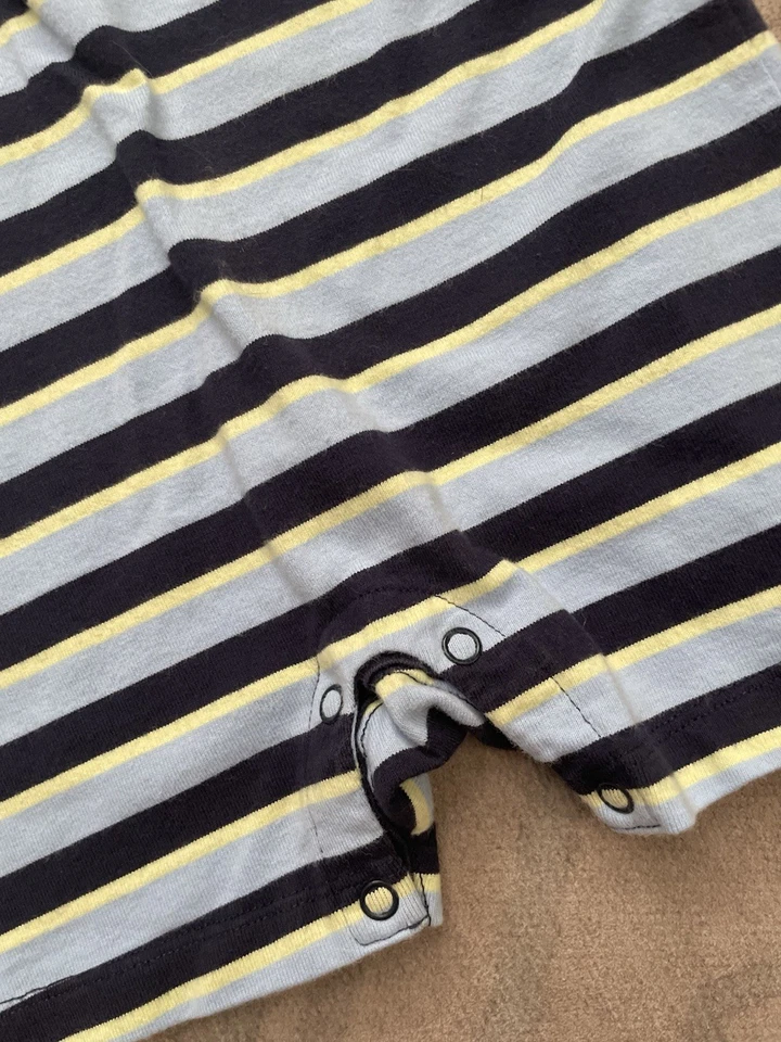 Mameluco de rana a rayas azules Janie and Jack talla 3-6 meses Foto 4 de 4
