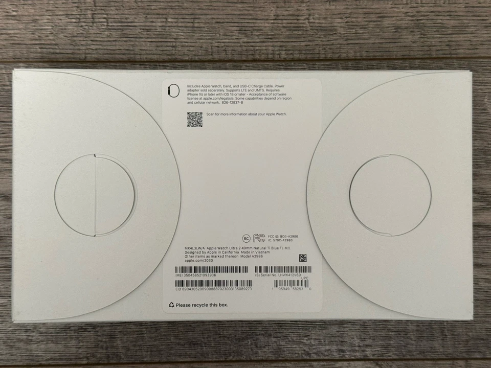 Apple Watch Ultra 2 49mm Natural Titanium w/ Blue Trail Loop M/L MX4L3LW/A - Image 2 of 4