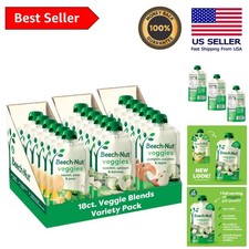 Delicious Veggie Blends Baby Food Pouches - 3.5 oz Each, Ideal for Babies