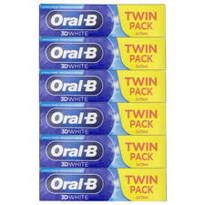 Oral-B 3D White Arctic Fresh Whitening Toothpaste 12x75ml (6 Twin Packs) 26.66 per litre