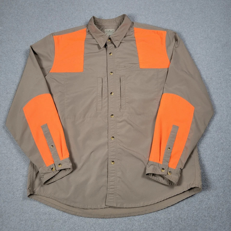 LL Bean Upland Shirt Men XL Briar Performance Hunting Shooting Quilted Outdoor - Image 2 of 4