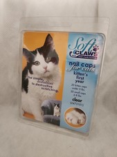 40-Pack Soft Claws Nail Caps for Kittens Cats Paws, Cleat Lock- Clear, 3-8 Lbs.