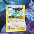 Machop - 52/102 - Base Set - 1st Edition Shadowless Card - Pokemon Card