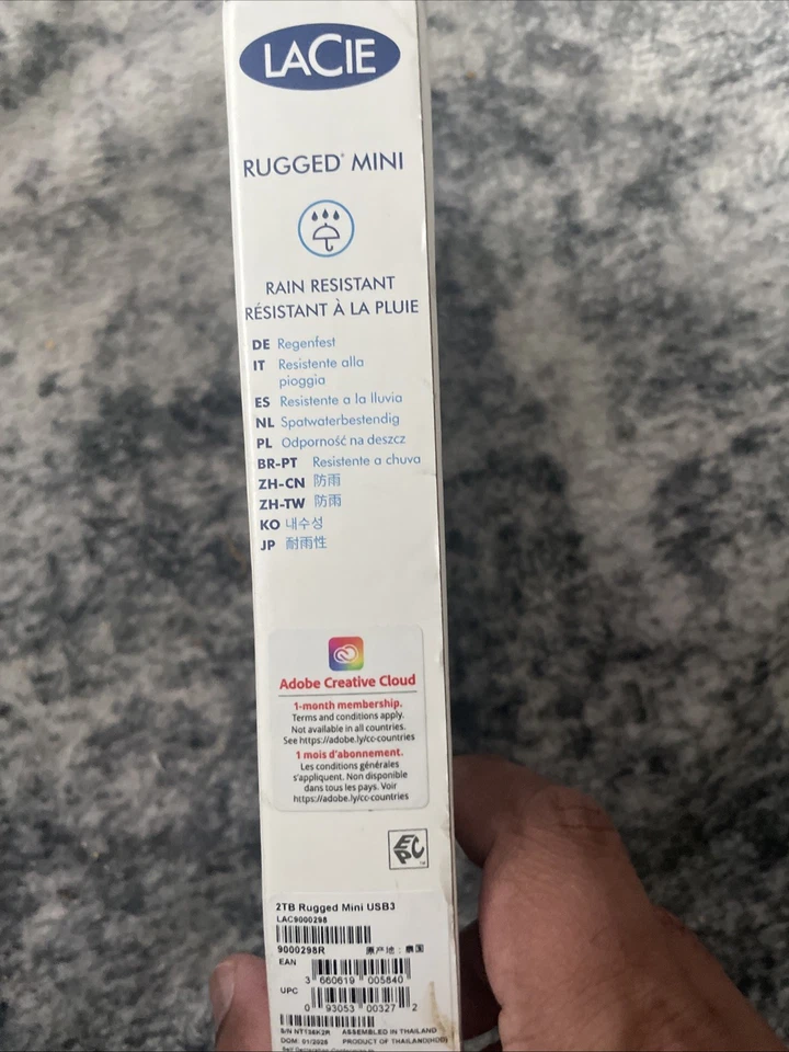 LaCie LAC9000298 Rugged Mini 2TB External Hard Drive - Orange - Image 3 of 4