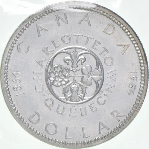 1964 Canada 80% Silver Canadian Silver Dollar Proof Like PL Sealed Cello *6543