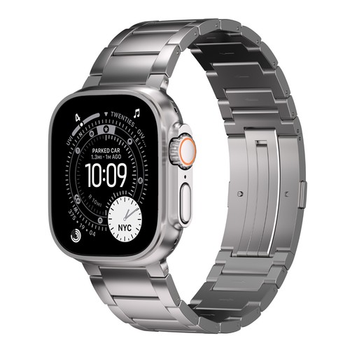 Bracelet Titane pour Apple Watch Ultra 3/2/1 - 49mm avec Boucle Fermoir Caché - Photo 2 sur 11