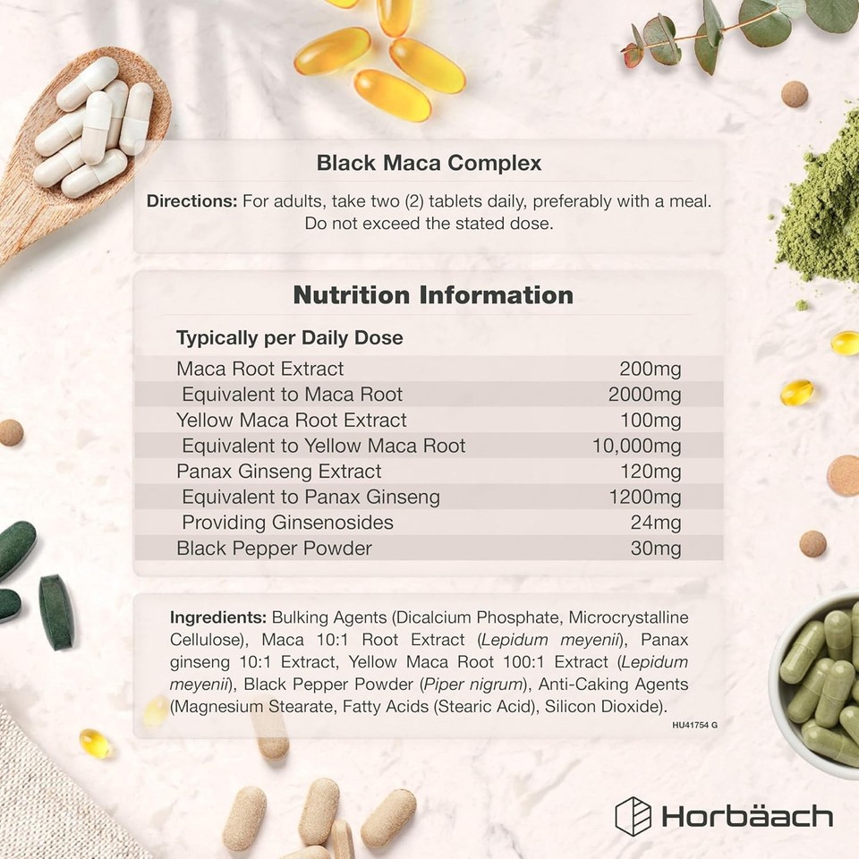 MACA ROOT CAPSULES 12000mg High Strength Black Maca Complex *BRAND NEW ...
