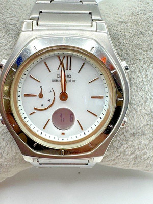 Casio Wave Sceptor LWA M160 Tough Solar Ana Digi Silver Tone Watch WORKS