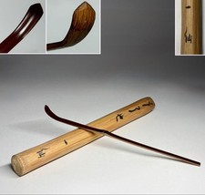 Issei Bamboo Chashaku Tea Scoop with Original Tube Japanese Tea Ceremony