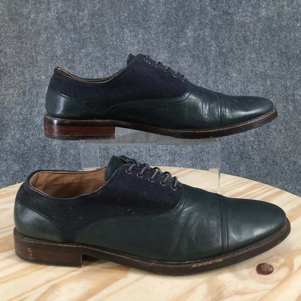 Zapatos Aldo Para Hombres 12 Vestido Con Cordones Puntera Oxford Gris Oscuro Azul Cuero Informal Foto 2 de 4
