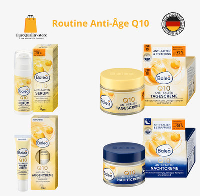 BALEA Q10 Anti-Falten Komplettpaket - Tag + Nacht + Serum + Augen - Anti-Aging Routine
