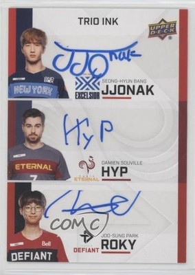 2020 Upper Deck Overwatch League Series 2 Trio Ink JJoNak RoKy HyP Auto sq1
