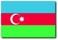 Magnet Me Up Azerbaijan Flag, 4x6 Inches, Heavy Duty Automotive Magnet for Car T