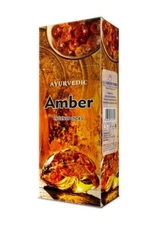 Ayurvedic Amber Incense Sticks Agarbatti Pack of 6X20g Each 120 Incense Sticks