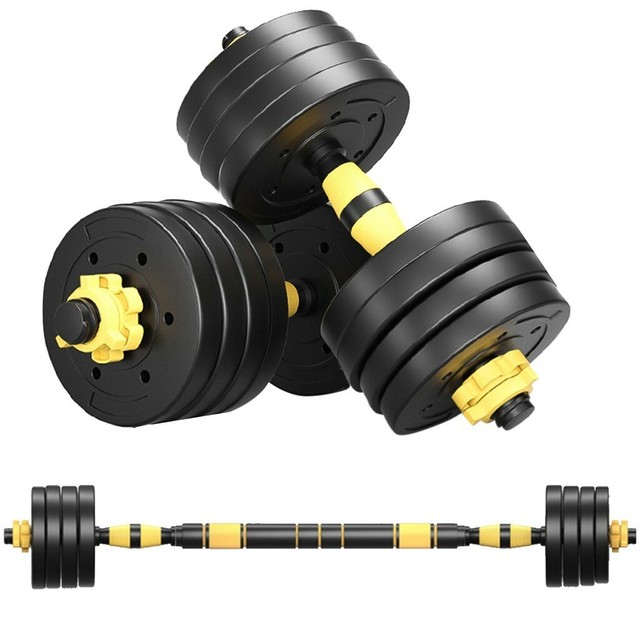 2 DP ORBATRON 15lb PLASTIC BARBELL WEIGHT PLATES 2 × 15 = 30 TOTAL