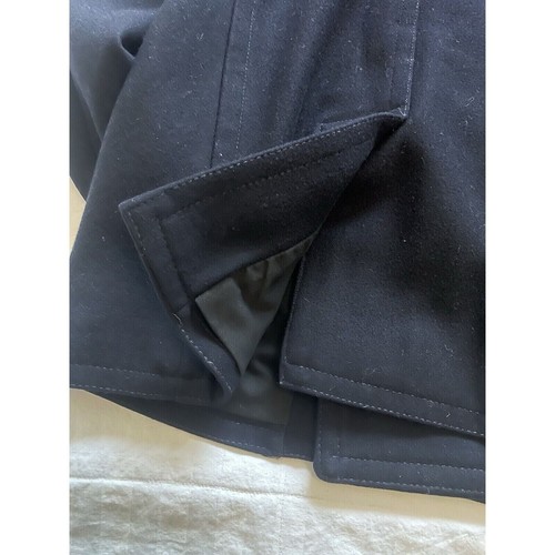 Vtg 2007 Old Navy Men Sz S Premium Wool Double Breasted Navy Flannel Peacoat - Picture 10 of 14