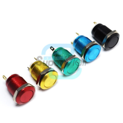 12mm Mini Metal Momentary Push Button Switch Waterproof Starter Switch 3A 250V