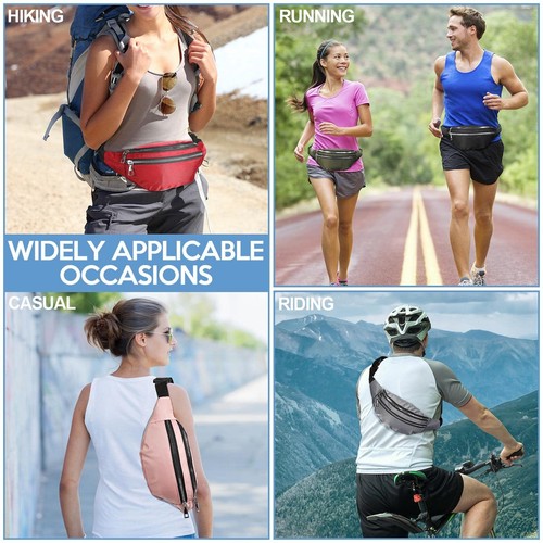 9 Pcs Fanny Pack Bulk for Women Men with Adjustable Strap Waterproof Waist Pa... - 第 7/7 張圖片