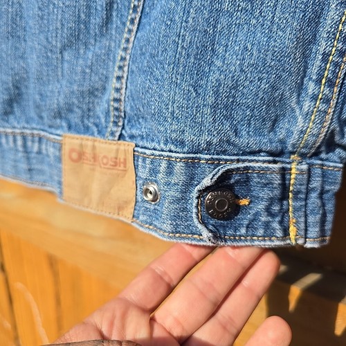 Vintage OshKosh B'gosh Denim Jacket Kids Size 10 Medium Wash - Picture 12 of 17