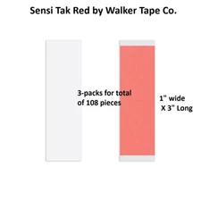 Sensi Tak Red Liner Tape by Walker Tape 1 inch wide Straight = 3 packs = 108 pcs