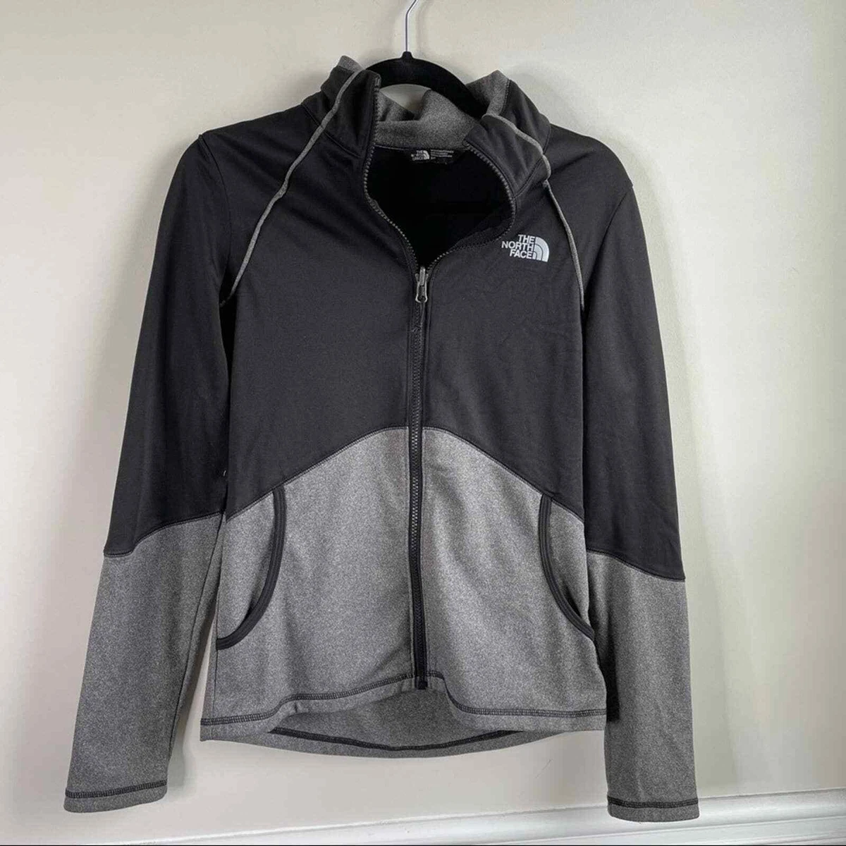The north face color block zip up jacket size small women