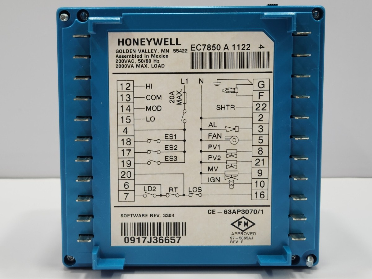 HONEYWELL EC7850A1122 BURNER CONTROL REV F | eBay
