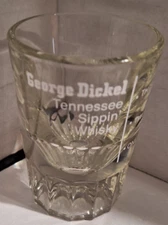 George Dickel Shot Glass Tennessee Sipping Whiskey 1 2 3 Sips Measurement Heavy