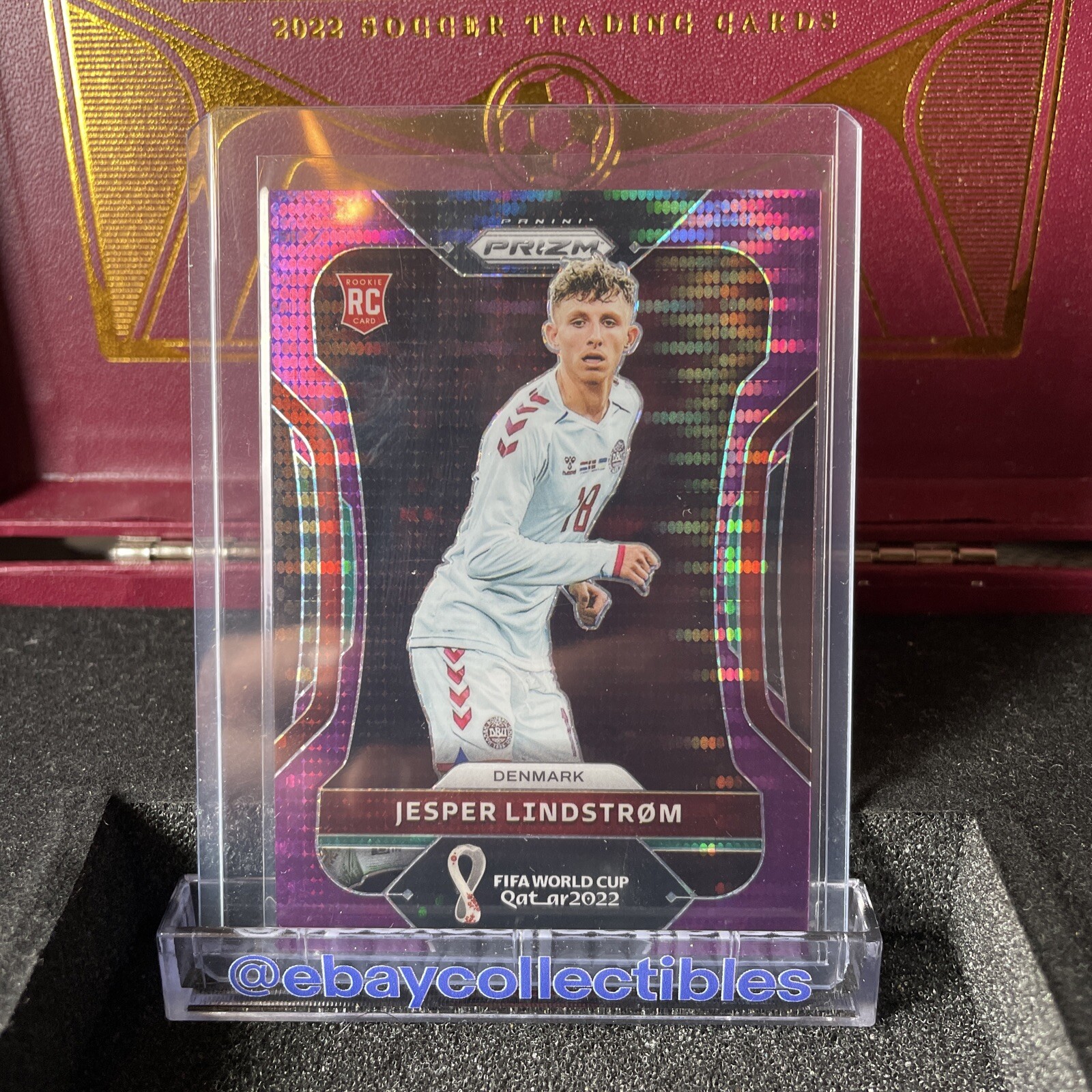 2022 Panini Prizm World Cup Qatar Soccer Jesper Lindstrom Purple Breakaway 16/35
