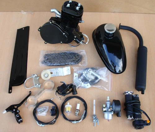 80cc 2 Cycle Engine Motor Kit for Motorized Bicycle Bike Black Body