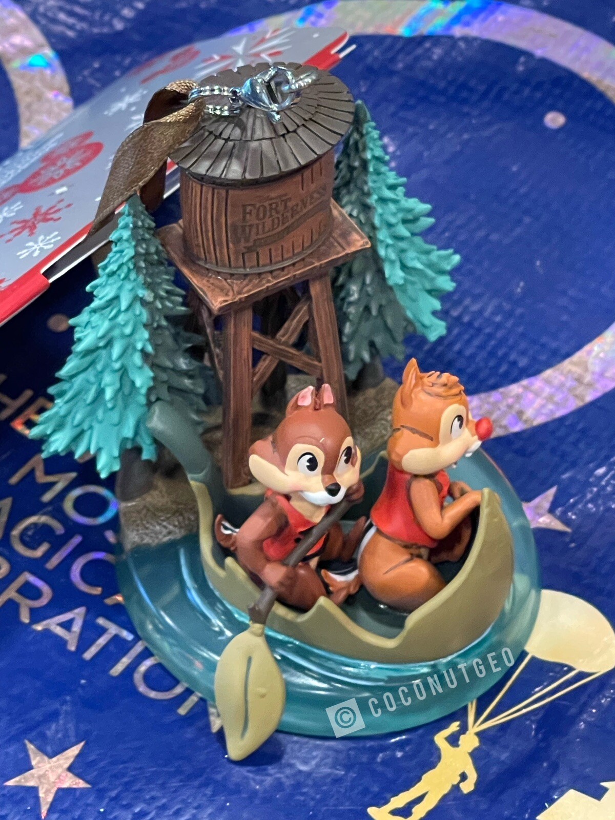 Disney Fort Wilderness Campground Water Tower Chip & Dale River Ornament 2023