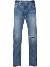 LEVI'S 511 Slim Japan Made & Crafted Big "E" Destroyed Ripped Jeans Men's $228
