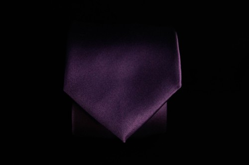 Joseph & Feiss - Men's Premium Solid Purple Formal Neck Tie 3.2"W x 58"L - Picture 5 of 7