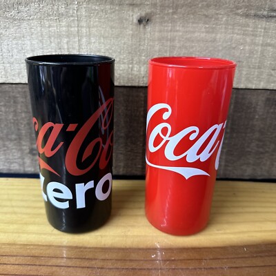 Lot Of 2 Coca  Cola And Coca Cola Zero Drink Glasses Tumblers