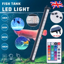 LED Aquarium Light Submersible Underwater Air Bubble RGB Light FishTank UK