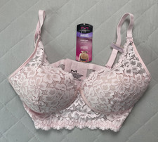 Maidenform Bra Women  s 34D Convertible Wireless Foam Cups Lace Pink