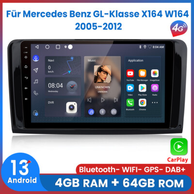 Carplay Android13 Autoradio Octa Core Für Mercedes Benz ML350 W164 GL320 4G WIFI