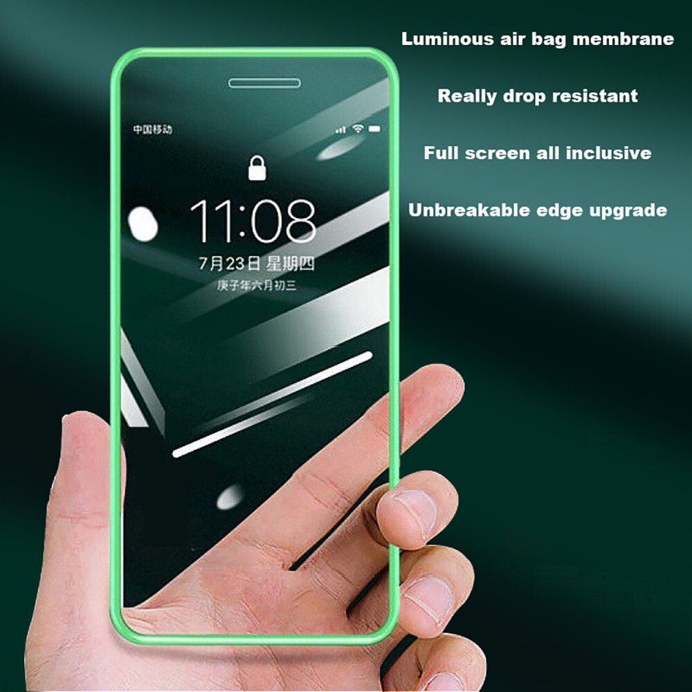 Luminous Full Cover Glass Tempered Glass For iPhone 15 Pro 14 13 12 SE XR XS 11