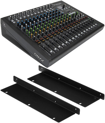 Mackie Onyx 16 Analog Mixer + Rackmount KiT for Multitrack Recording, Live Sound